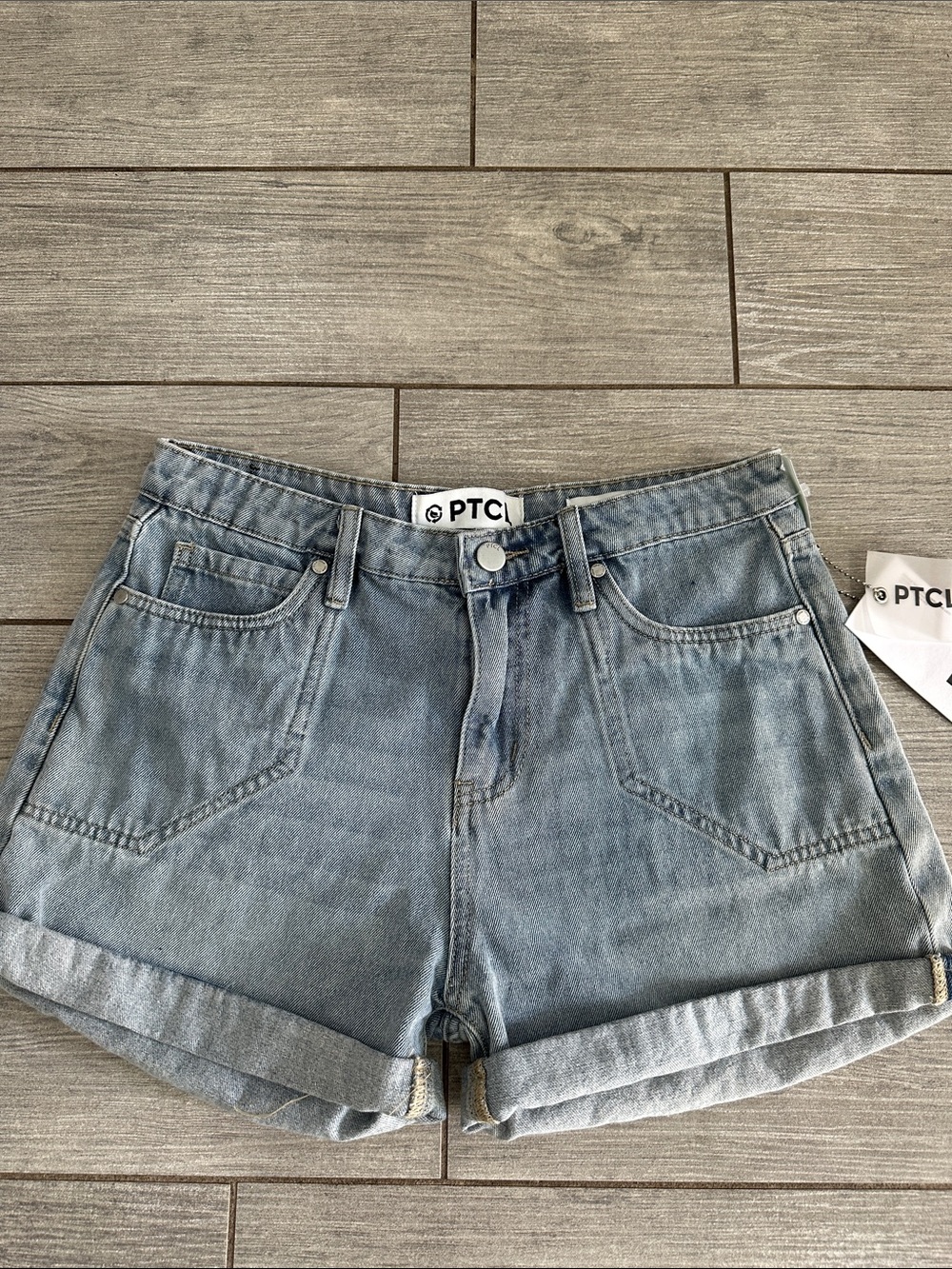 PTCL Mira Rolled Cuff Denim Shorts NWT - Picture 6 of 11